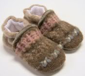 Garden Party Recycled Wool Slippers, sz 18-24m