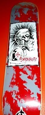 Conspiracy Skateboards Mohican - art by Pushead