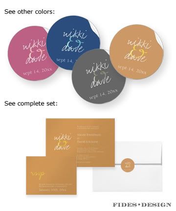 Simple gray handwritten wedding favor label seal Casual and modern party 