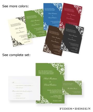 fidesdesign corner scroll script elegant wedding invitation cards