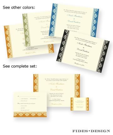 Make sure you include a reception card if your wedding reception is at a