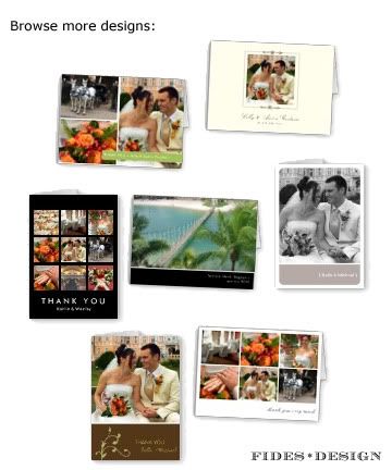 fidesdesign thank you cards custom photo modern chic easy budget wedding 