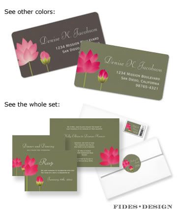 fidesdesign lotus lily flower indian asian wedding invitation set