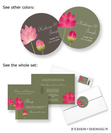  fidesdesign lotus lily flower indian asian wedding invitation set