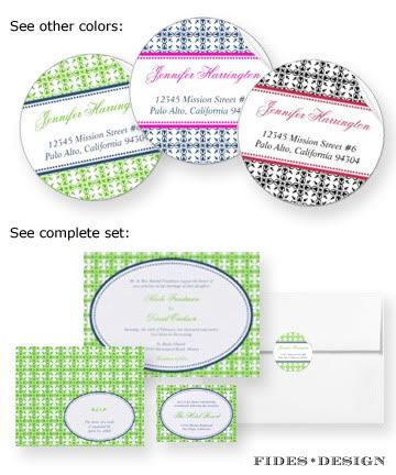 Address labels matches our preppy wedding suite