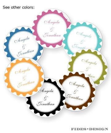 Unique Wedding Photo Albums on Custom Round Fidesdesign Wedding Favour Favours Stickers Seals Labels