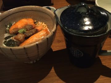 My salmon rice bowl with green tea soup