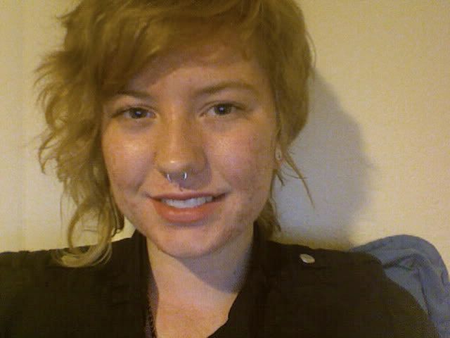 small septum piercing. and my septum pierced.