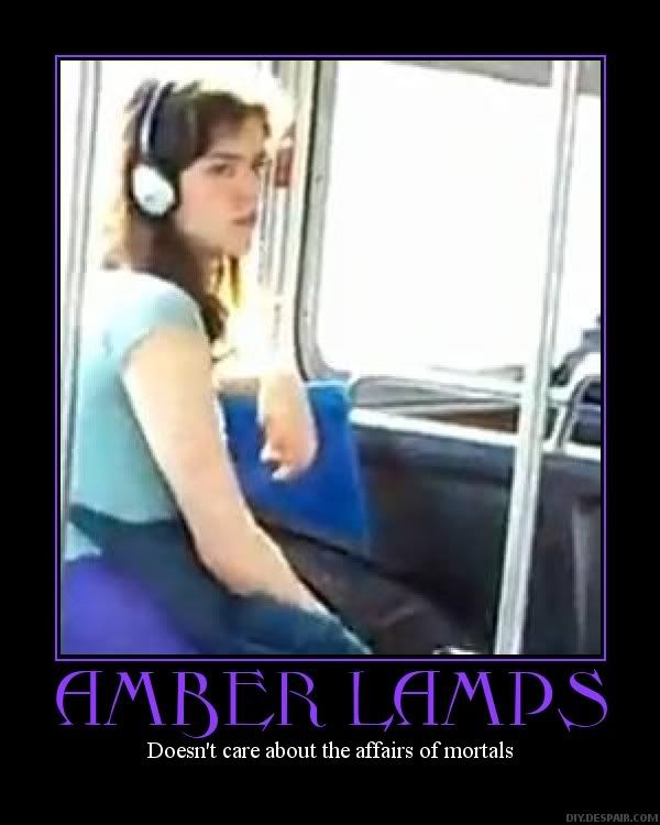amber lamps girl