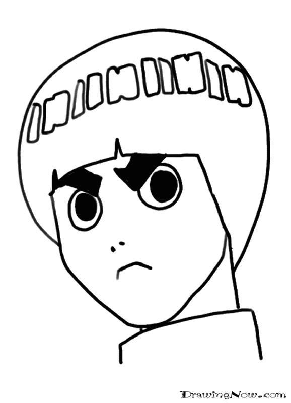 Naruto Shippuden Rock Lee. Rock Lee Coloring Page: Rock