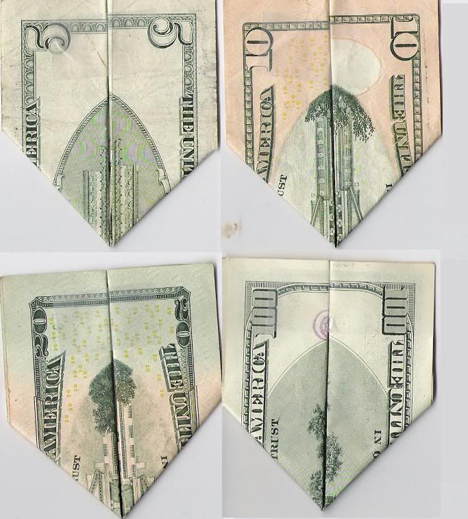 how to fold money to make the twin towers