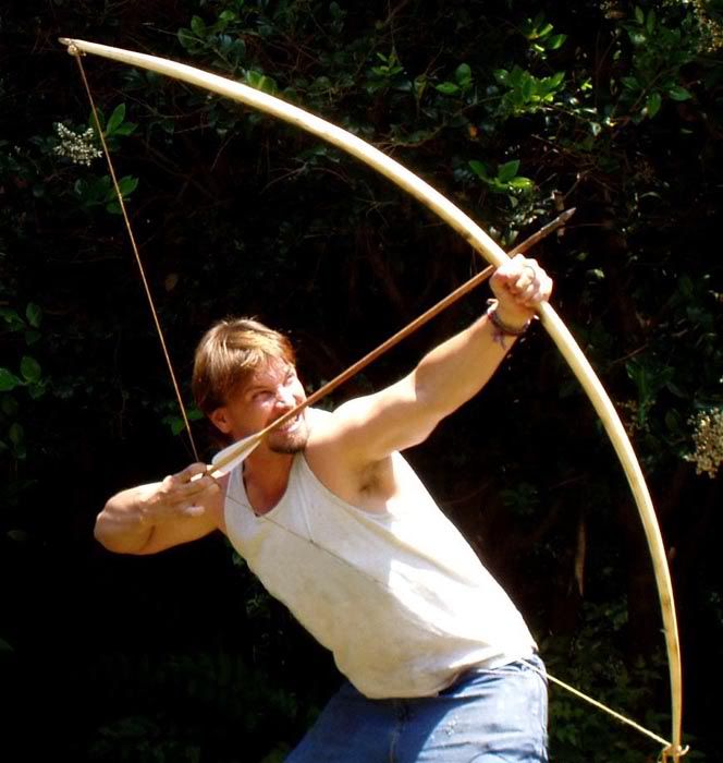 Wooden Archery Bow and Arrows