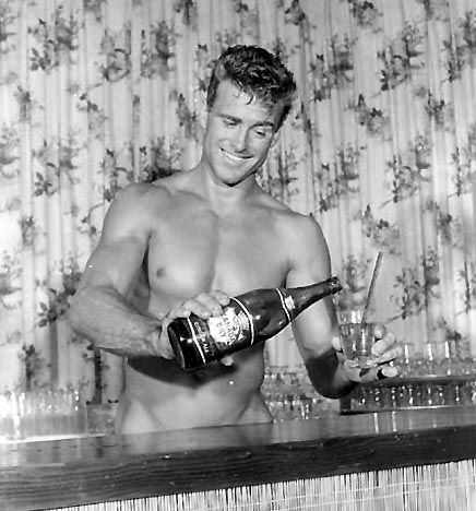 Ed Fury behind the bar
