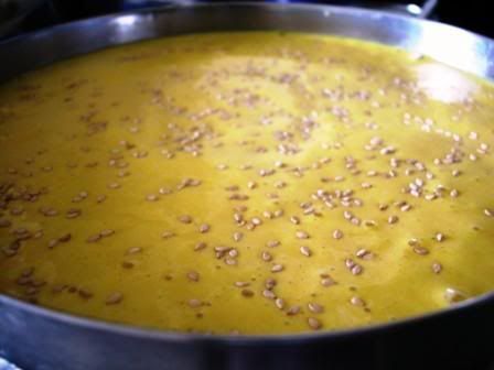 Batter poured in plate ready for steaming