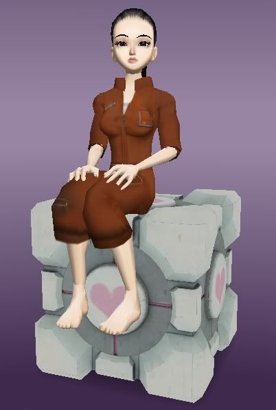 portal chell weighted companion cube