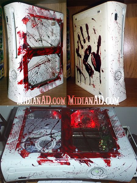 Bloody Xbox 360 case mod Pictures, Images and Photos