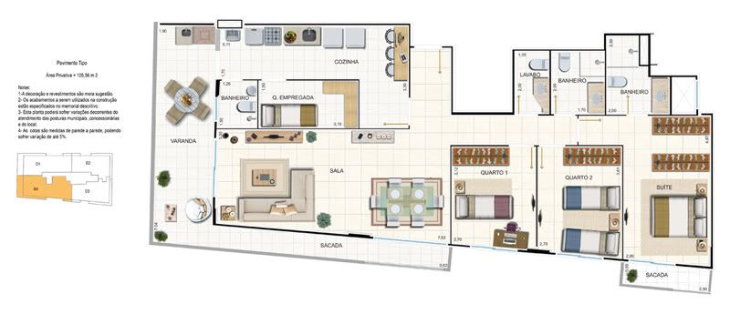 Planta Humanizada - Lumiar 3D Planta Humanizada exemplo