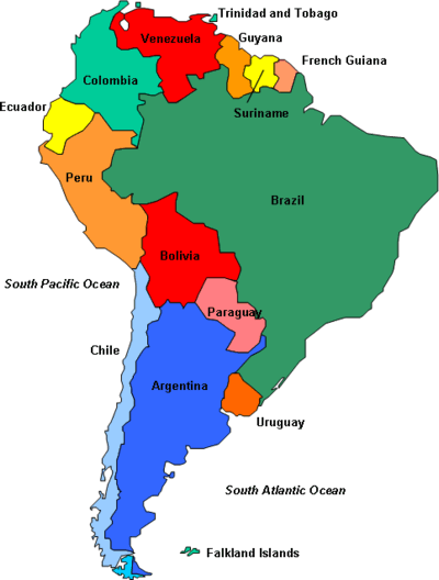 South America is the fourth map of south american continent. South America is the fourth