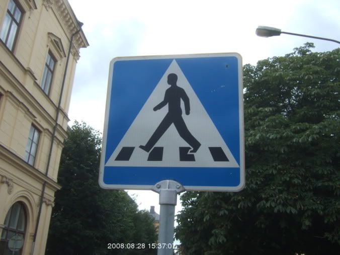 Swedish pedestrian sign