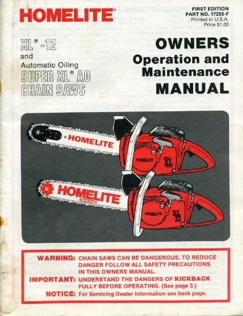 homelite 26vt owners manual