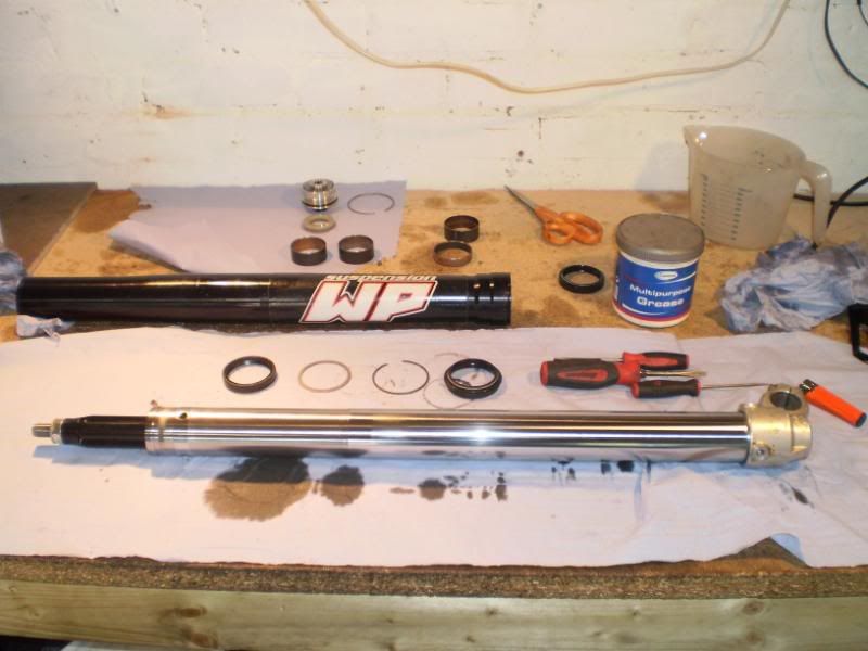 How to Change fork seals WP Open Cartridge forks.