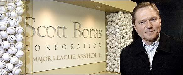 Scott Boras, Major League Asshole