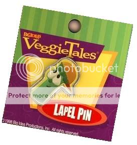 Veggie Tales Junior Asparagus Pewter Lapel Pin Jr NEW  