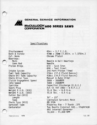 Mcculloch Pro Mac 610 Manual Shop