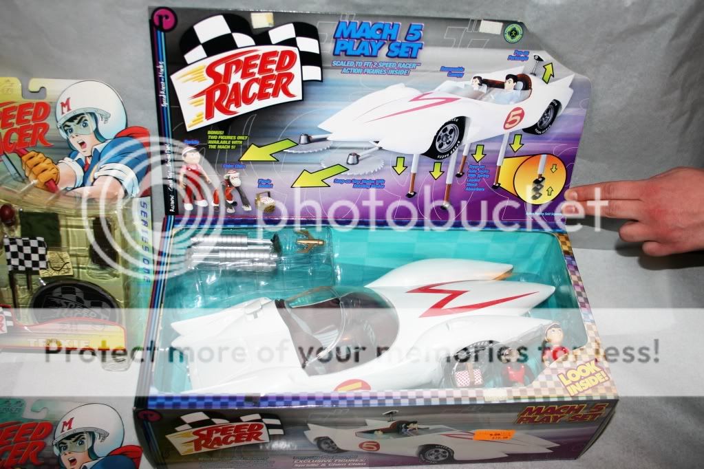 Speed Racer ReSaurus Action Figures Series 1 & 2 & Mach 5 Play Set MOC 